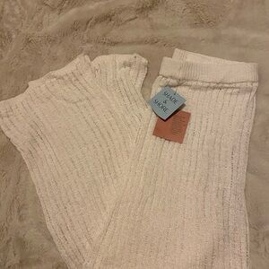 Shade & Shore Ivory Knit Lounge Pants
